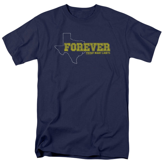 Friday Night Lights - Texas Forever - Short Sleeve Adult 18/1 - Navy - Md - Navy T-shirt