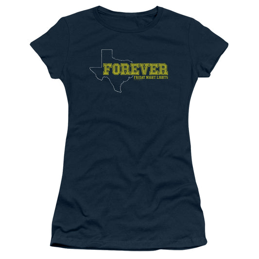 Friday Night Lights - Texas Forever - Short Sleeve Junior Sheer - Navy - Sm - Navy T-shirt