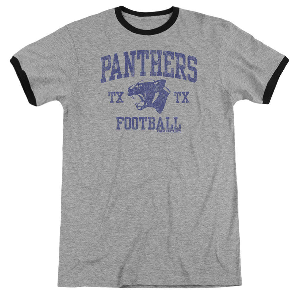 Friday Night Lights - Panther Arch - Adult Ringer - Heather/black