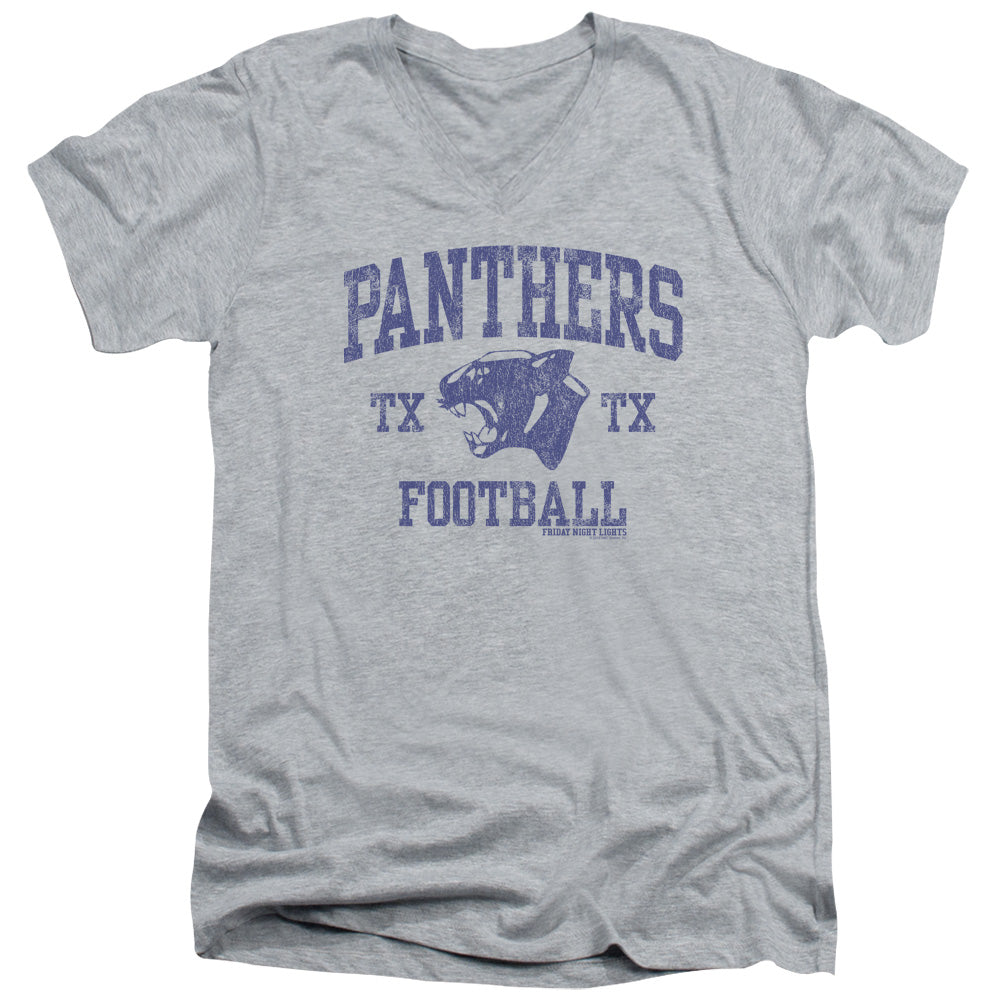 Friday Night Lights - Panther Arch - Short Sleeve Adult V-neck 30/1 - Athletic Heather T-shirt