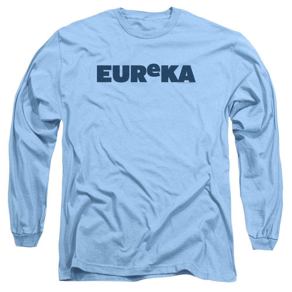 Eureka - Logo - Long Sleeve Adult 18/1 - Carolina Blue - Sm - Carolina Blue T-shirt