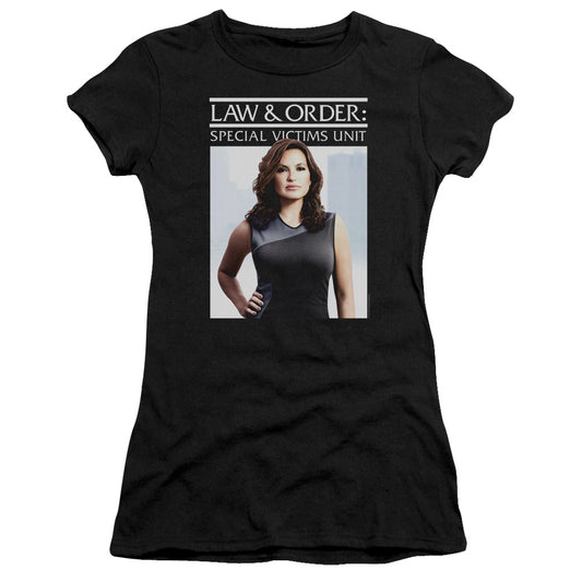 Law And Order Svu - Behind Closed Doors - Short Sleeve Junior Sheer - Black T-shirt