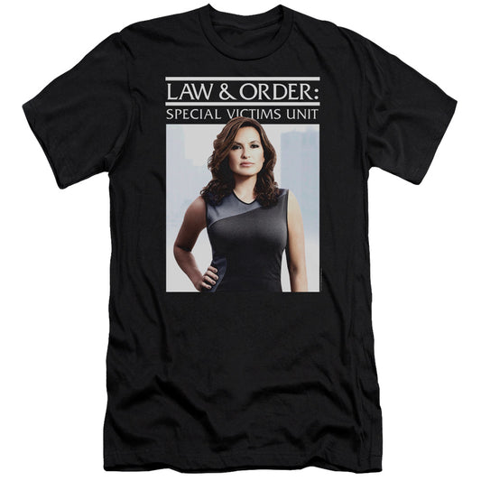 Law And Order Svu - Behind Closed Doors-premuim Canvas Adult Slim Fit 30/1 - Black