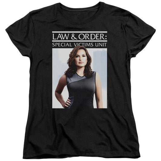 LAW AND ORDER SVU BEHIND CLOSED DOORS - S/S WOMENS TEE - BLACK T-Shirt