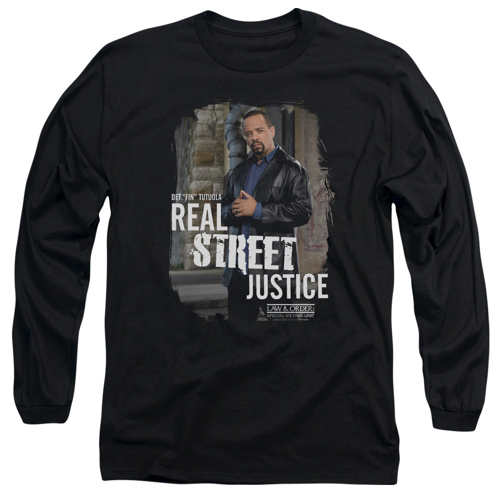 Law And Order Svu - Street Justice - Long Sleeve Adult 18/1 - Black T-shirt