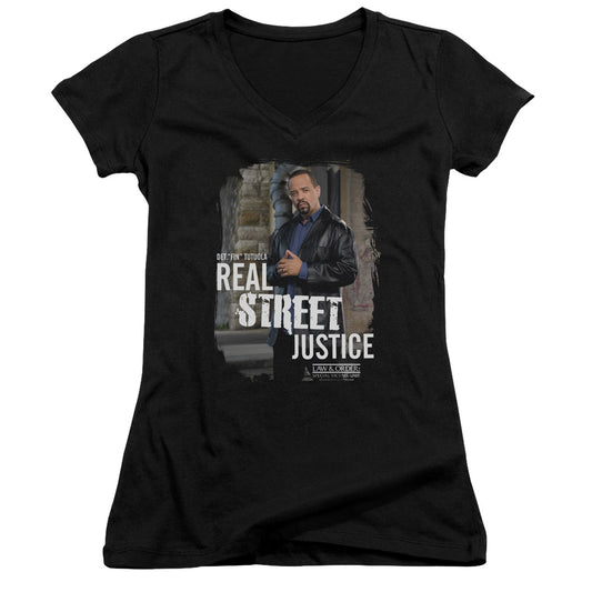 Law And Order Svu - Street Justice-junior V-neck - Black