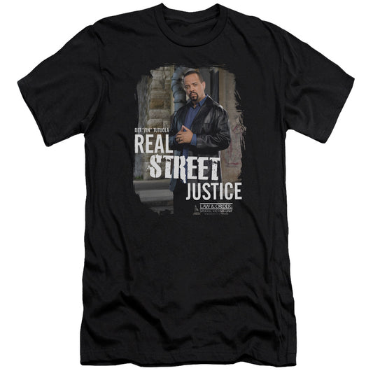 Law And Order Svu - Street Justice-premuim Canvas Adult Slim Fit 30/1 - Black