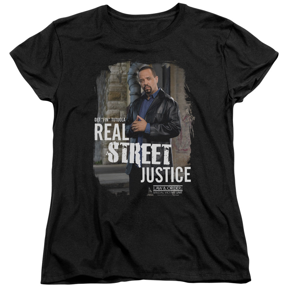 Law And Order Svu - Street Justice - Short Sleeve Womens Tee - Black T-shirt