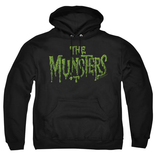 The Munsters - Distress Logo - Adult Pull-over Hoodie - Black