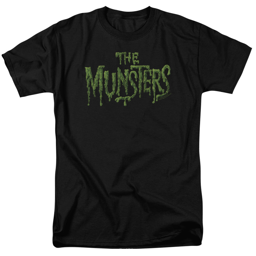 The Munsters - Distress Logo - Short Sleeve Adult 18/1 - Black T-shirt