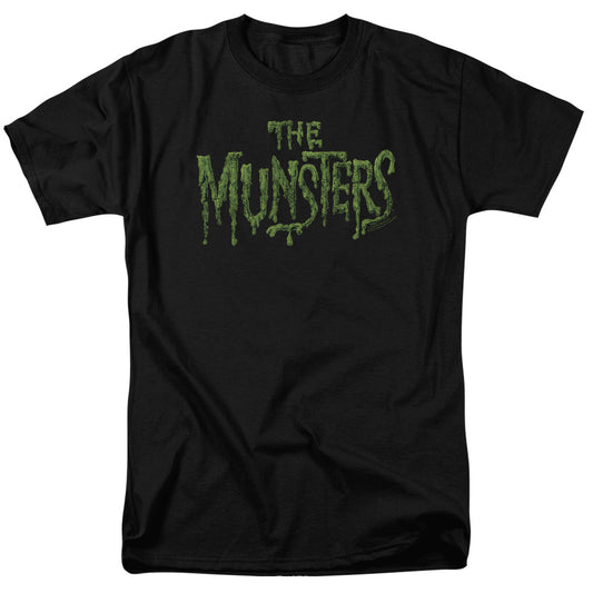 The Munsters - Distress Logo - Short Sleeve Adult 18/1 - Black T-shirt