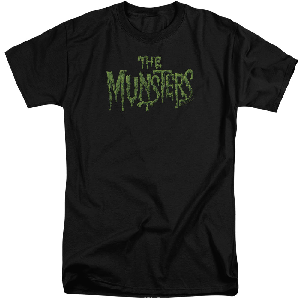 The Munsters - Distress Logo - Short Sleeve Adult Tall - Black T-shirt