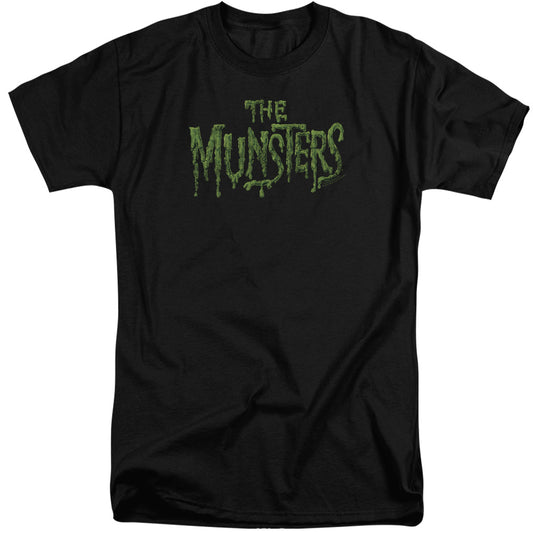 The Munsters - Distress Logo - Short Sleeve Adult Tall - Black T-shirt