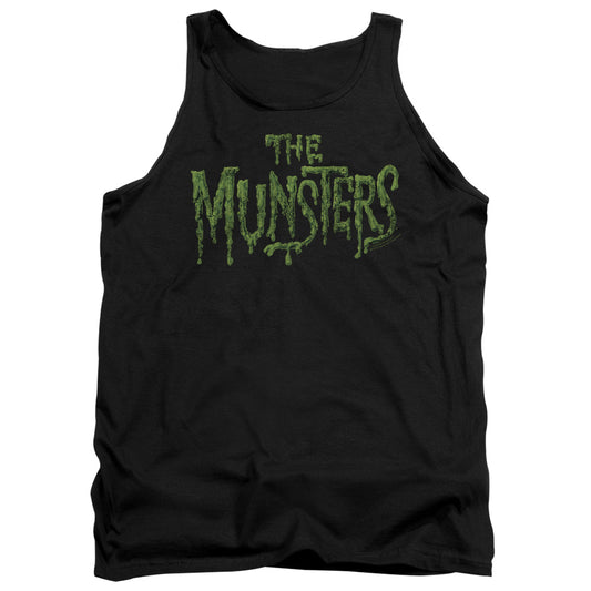 The Munsters - Distress Logo - Adult Tank - Black
