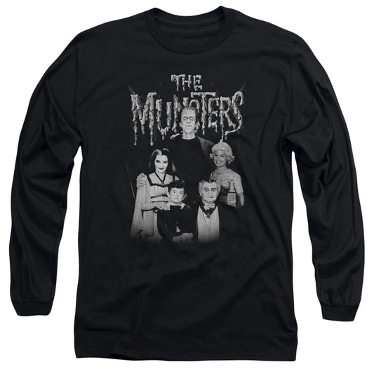 The Munsters - Family Portrait - Long Sleeve Adult 18/1 - Black T-shirt
