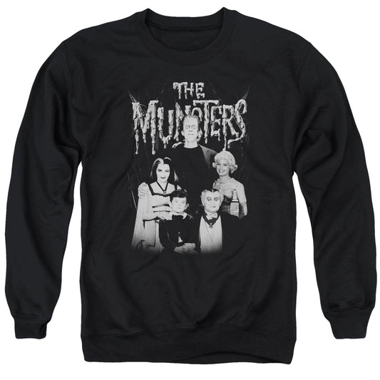 The Munsters - Family Portrait - Adult Crewneck Sweatshirt - Black