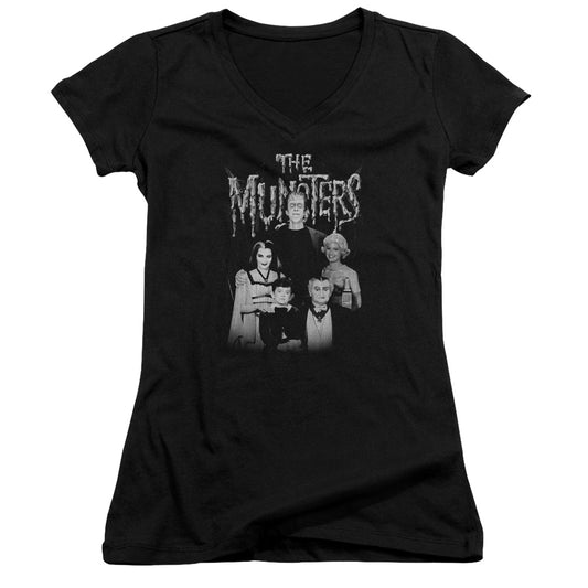 The Munsters - Family Portrait-junior V-neck - Black