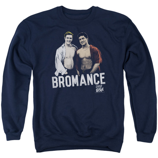 Saved By The Bell - Bromance - Adult Crewneck Sweatshirt - Navy