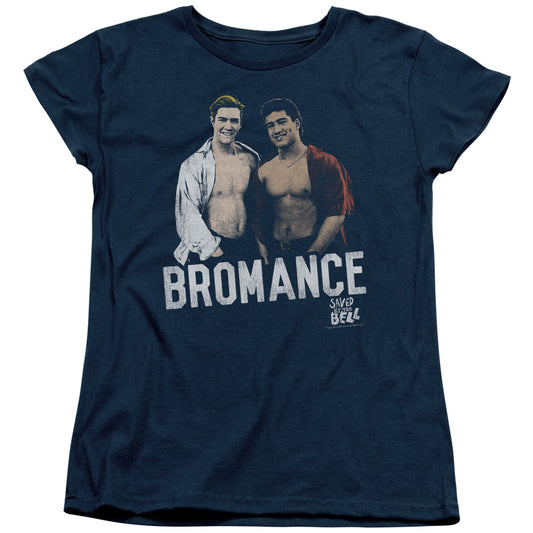 Saved By The Bell - Bromance - Short Sleeve Womens Tee - Navy T-shirt