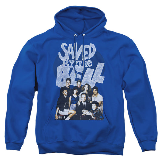 Saved By The Bell - Retro Cast - Adult Pull-over Hoodie - Royal Blue