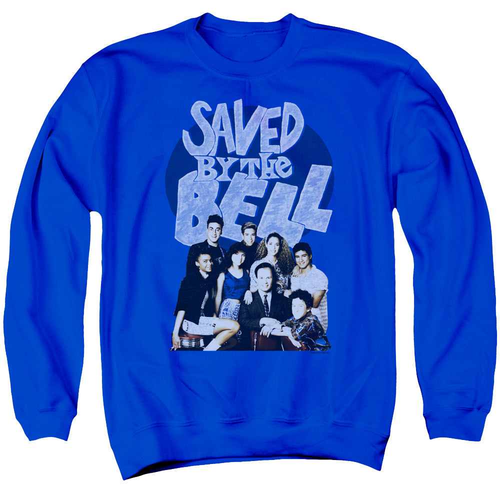 Saved By The Bell - Retro Cast - Adult Crewneck Sweatshirt - Royal Blue