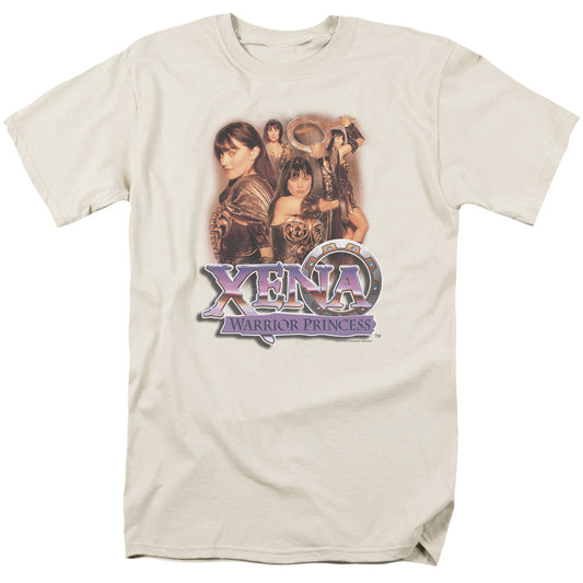 Xena - Princess Collage - Short Sleeve Adult 18/1 - Cream T-shirt