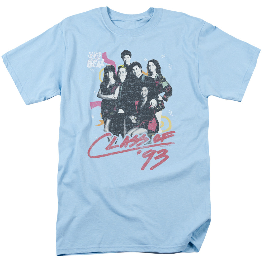 Saved By The Bell - Class Of 93 - Short Sleeve Adult 18/1 - Light Blue T-shirt