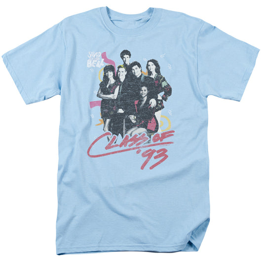 Saved By The Bell - Class Of 93 - Short Sleeve Adult 18/1 - Light Blue T-shirt