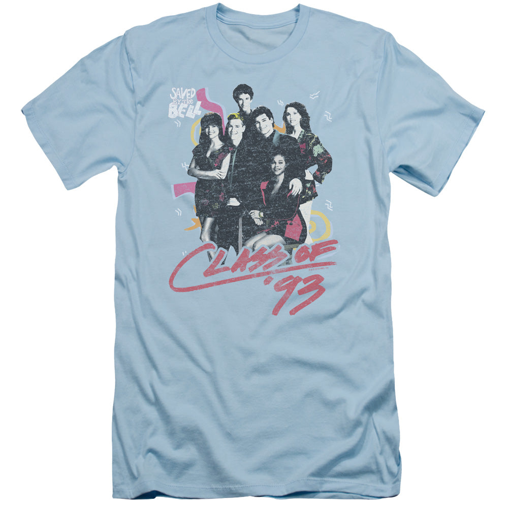 Saved By The Bell - Class Of 93 - Short Sleeve Adult 30/1 - Light Blue T-shirt
