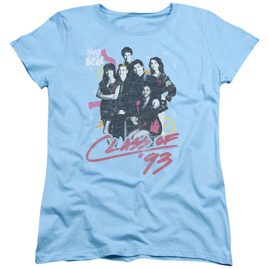 Saved By The Bell - Class Of 93 - Short Sleeve Womens Tee - Light Blue T-shirt