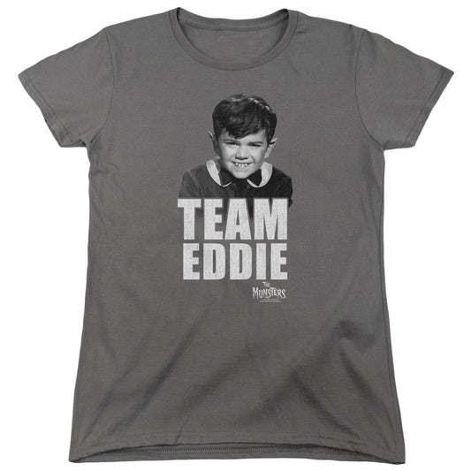 The Munsters - Team Edward - Short Sleeve Womens Tee - Charcoal T-shirt