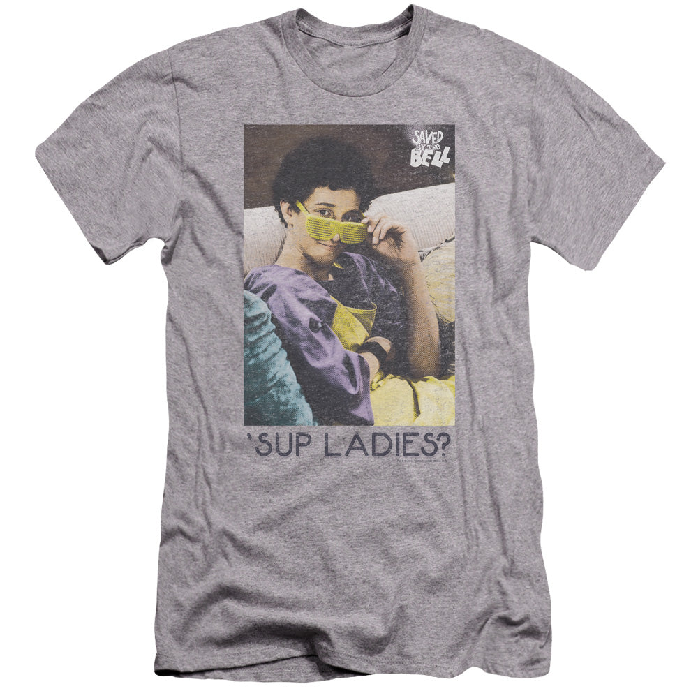 SAVED BY THE BEL UP LADIES-PREMUIM CANVAS ADULT SLIM FIT T-Shirt
