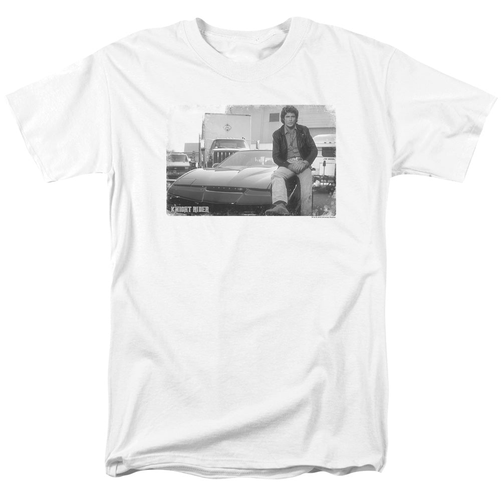 Knight Rider - Black Knight - Short Sleeve Adult 18/1 - White T-shirt