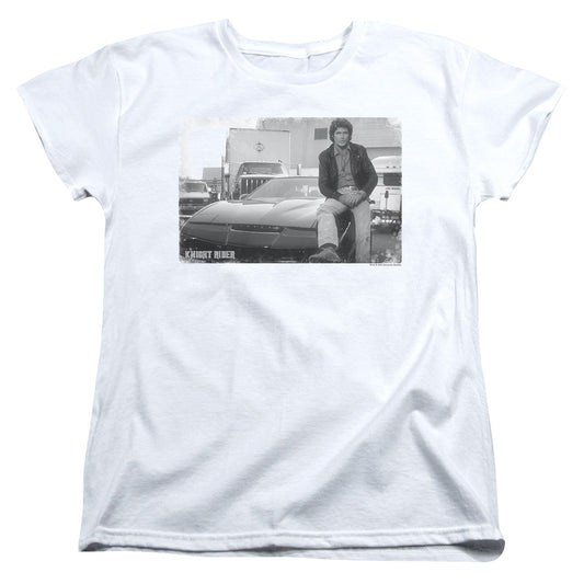 Knight Rider - Black Knight - Short Sleeve Womens Tee - White T-shirt