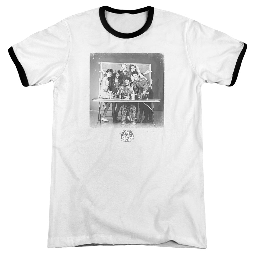 Saved By The Bell - Class Photo - Adult Ringer - White/black