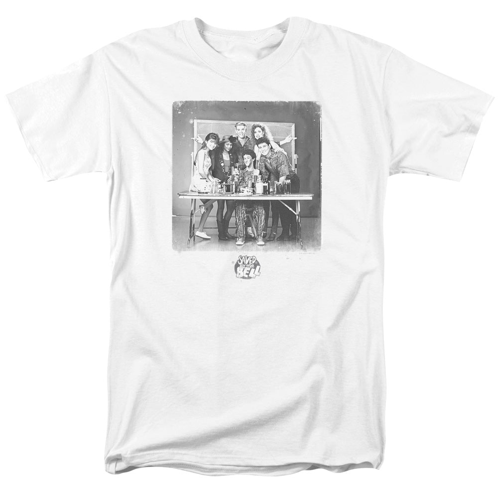 Saved By The Bell - Class Photo - Short Sleeve Adult 18/1 - White T-shirt