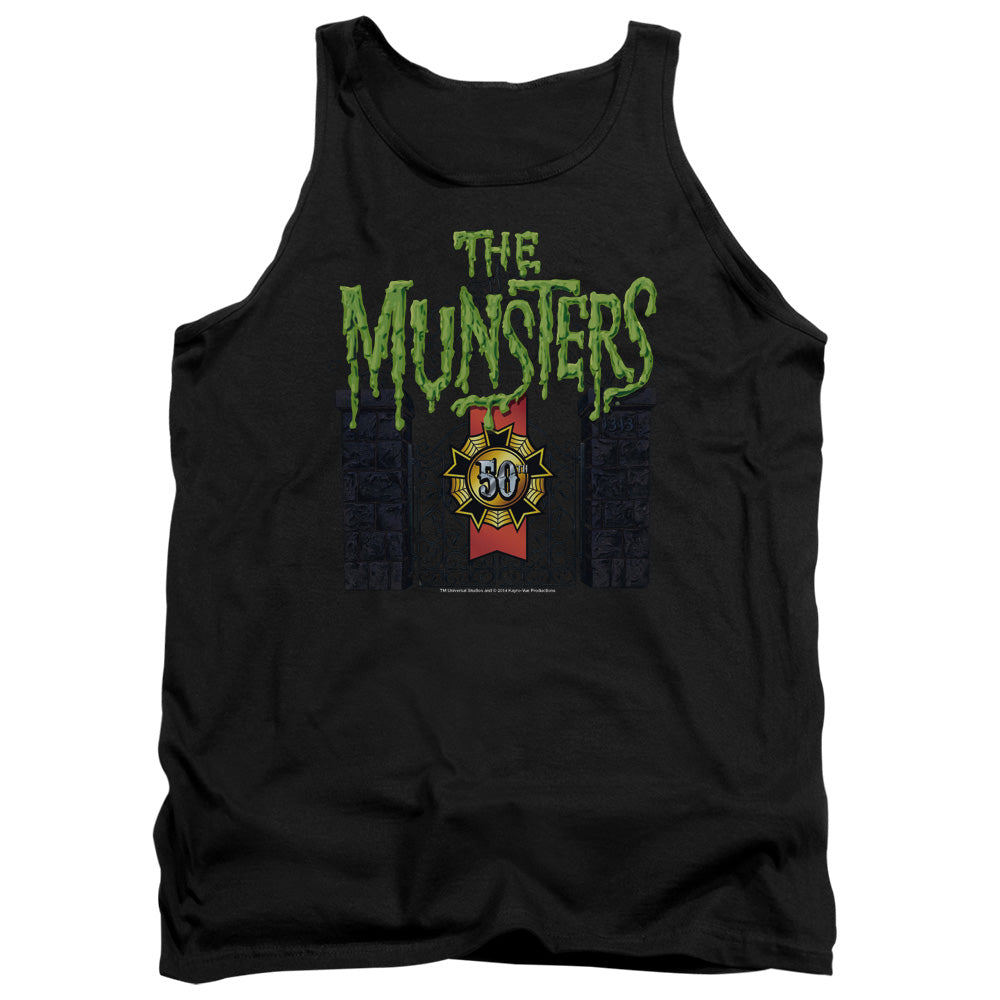 The Munsters - 50 Year Logo - Adult Tank - Black