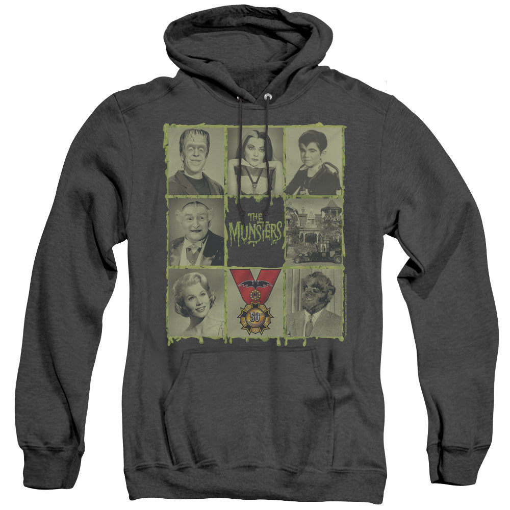 The Munsters - Blocks - Adult Heather Hoodie - Black