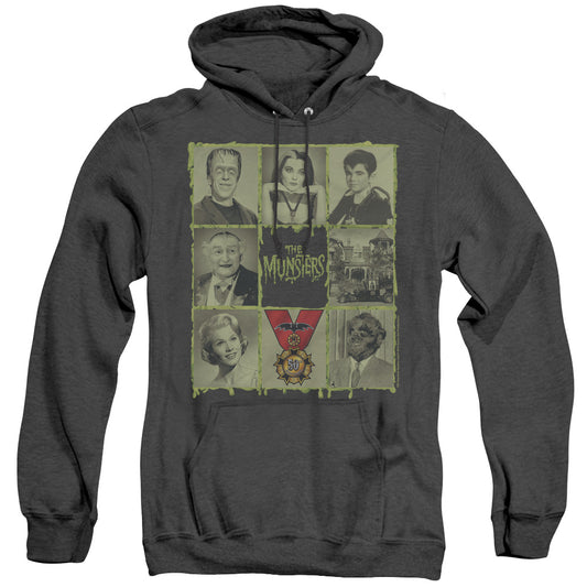 The Munsters - Blocks - Adult Heather Hoodie - Black