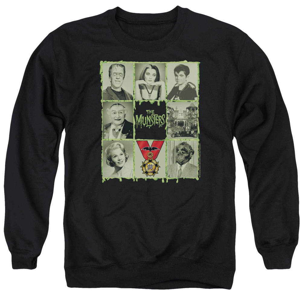 The Munsters - Blocks - Adult Crewneck Sweatshirt - Black