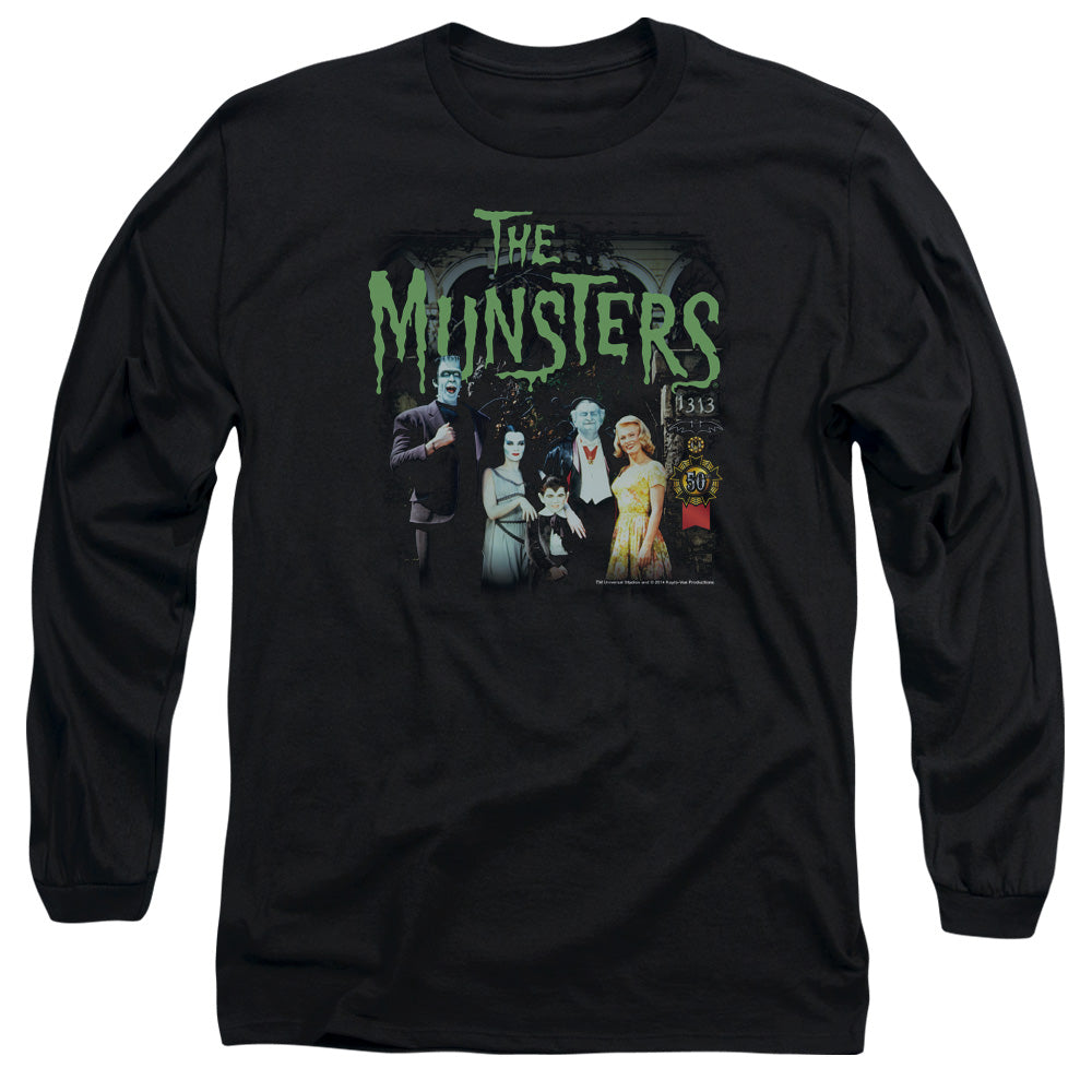 The Munsters - 1313 50 Years - Long Sleeve Adult 18/1 - Black T-shirt