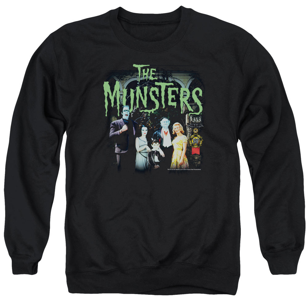 The Munsters - 1313 50 Years - Adult Crewneck Sweatshirt - Black