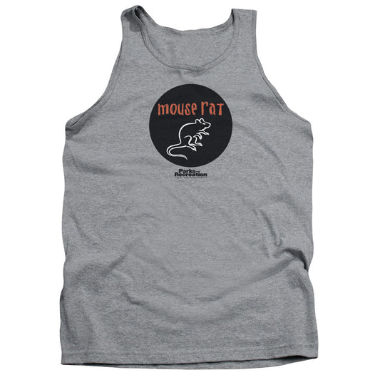 Parks & Rec - Mouse Rat Circle - Adult Tank - Athletic Heather