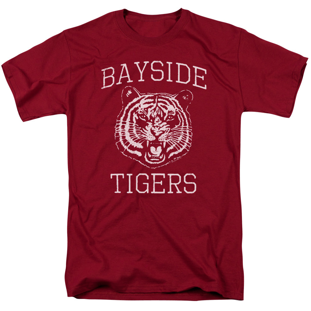 Saved By The Bell - Go Tigers - Short Sleeve Adult 18/1 - Cardinal T-shirt