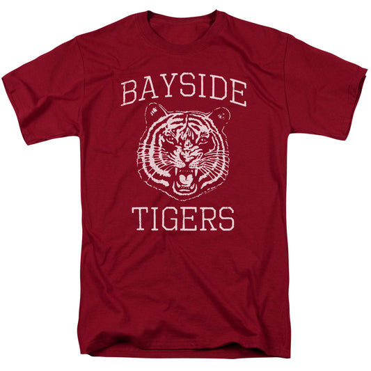 Saved By The Bell - Go Tigers - Short Sleeve Adult 18/1 - Cardinal T-shirt