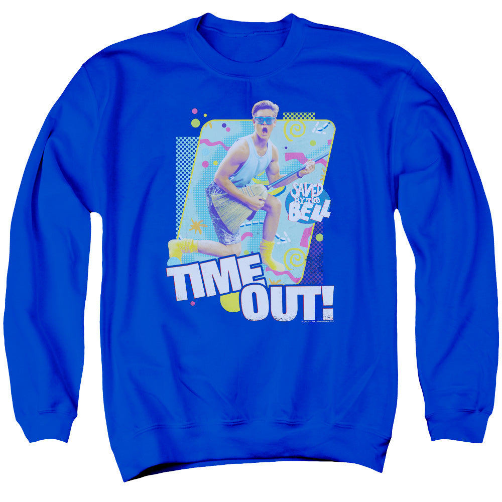 Saved By The Bell Time Out - Adult Crewneck Sweatshirt - Royal Blue