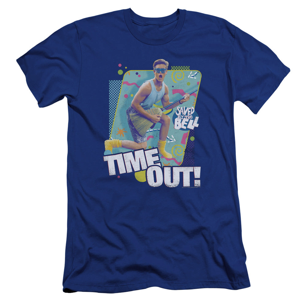 Saved By The Bell - Time Out-premuim Canvas Adult Slim Fit 30/1 - Royal Blue