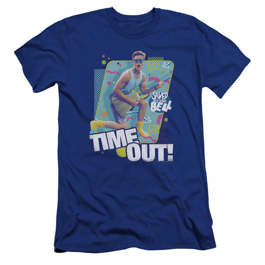 Saved By The Bell - Time Out-premuim Canvas Adult Slim Fit 30/1 - Royal Blue