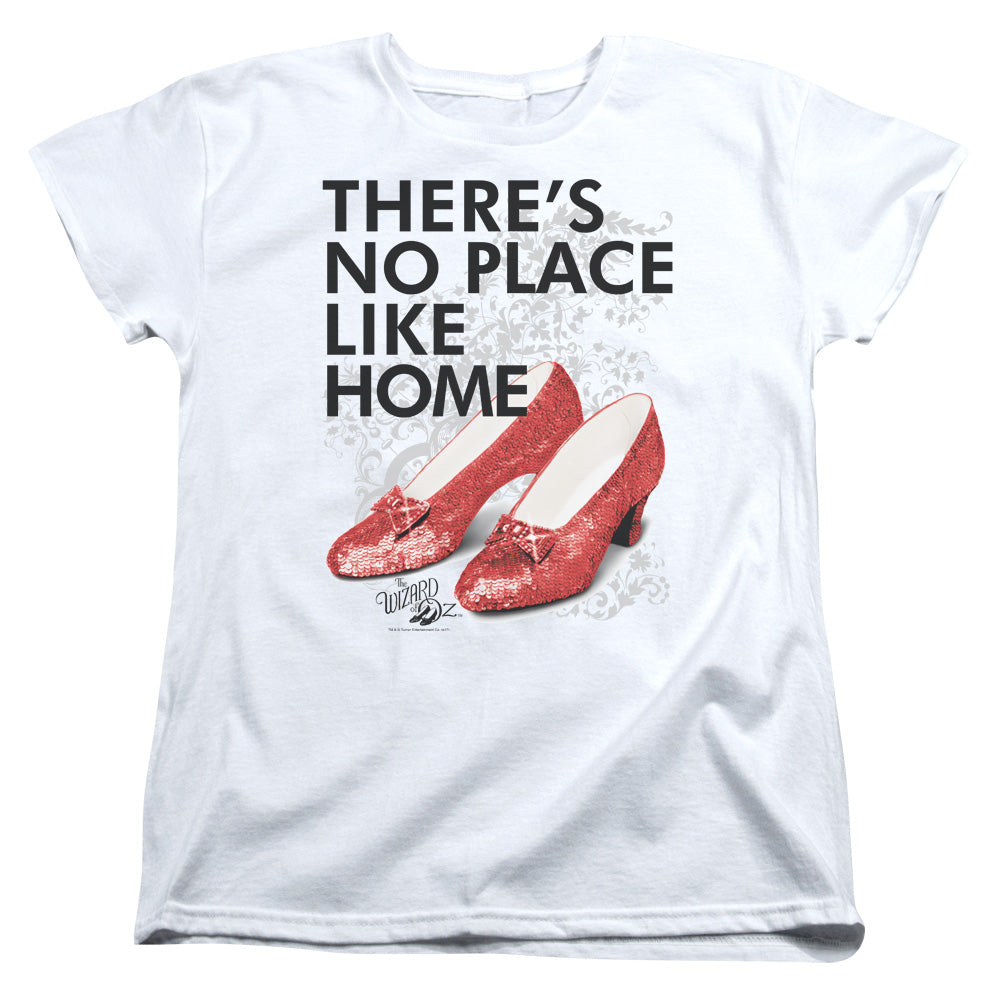 Wizard Of Oz - No Place Like Home - Short Sleeve Womens Tee - White T-shirt