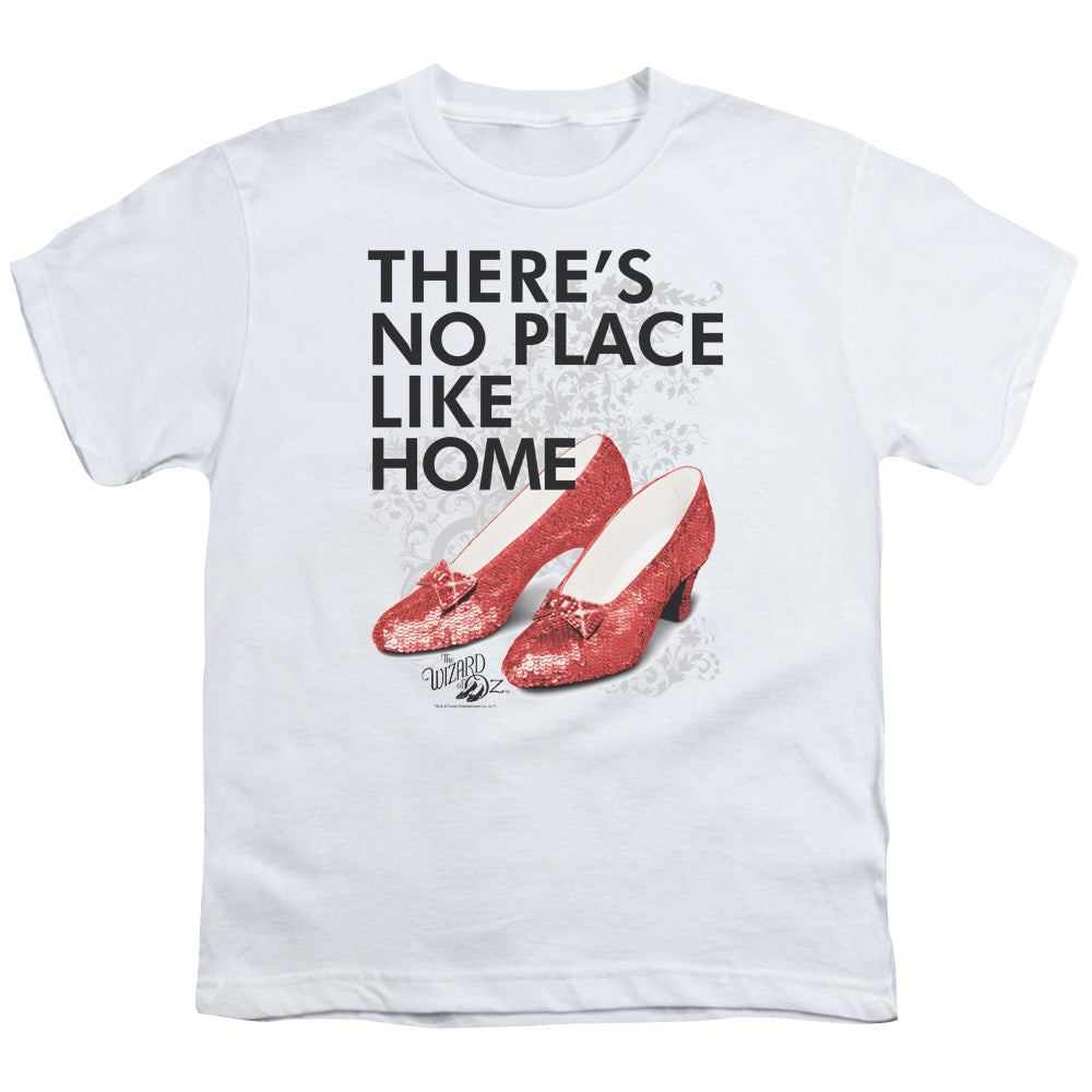 Wizard Of Oz - No Place Like Home - Short Sleeve Youth 18/1 - White T-shirt